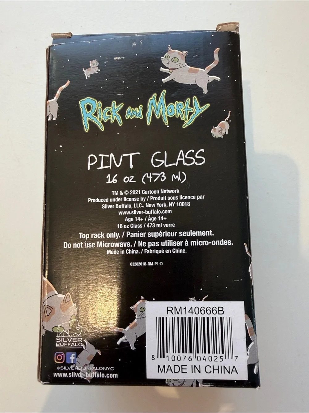 Rick and Morty Pint Glass - Purple Logo